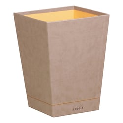 Corbeille à papier - RHODIA Rhodiarama - cuir artificiel, carton - taupe