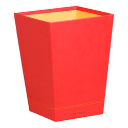 Corbeille à papier - Rhodia Rhodiarama - cuir artificiel, carton - coquelicot