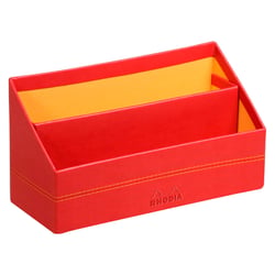 Corbeille à courrier - RHODIA Rhodiarama Home Office - 2 compartiments - coquelicot
