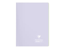 Cahier polypro - Format A4 21 x 29.7 cm - Koverbook pastel Blush - Clairefontaine - 160 pages lignées - Lilas