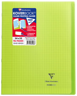 CAHIER KOVERBOOK 24*32 96P SEYES VERT