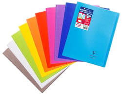 Cahier piqué Clairefontaine - Modèle aléatoire - 24 x 32 cm - Koverbook - 48 pages grands carreaux - Vendu à l'unité