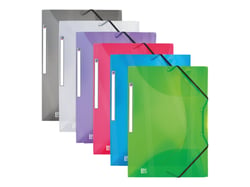 1 chemise à élastique 3 rabats A4 - Hawaï - Polypro - Oxford - Coloris assortis