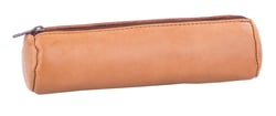 FOURRE-TOUT ROND 6X21CM CUIR NAT