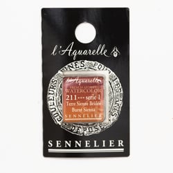 Peinture Aquarelle miel 1/2g - terre de sienne brûlée