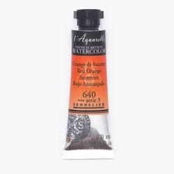 Aquarelle extra fine Sennelier en tube 10 ml - série 3  Orange de Saturne  