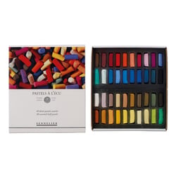 Lot de 40 demi-pastels extra tendre - Sennelier - Couleurs assorties - Pastel à l'écu