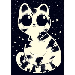 Puzzle phosphorescent 50 pièces - Chats câlins - Djeco