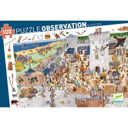 Puzzle observation 100 pièces - Le château fort - Djeco