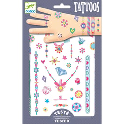 Tatouages temporaires : Les bijoux de Jenni - Djeco - 2 planches