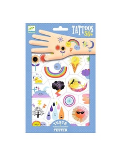 Tatouages temporaires :  Emojis météo - Djeco  - 2 planches