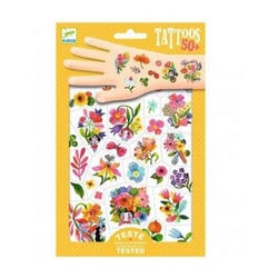 Tatouages temporaires : Fleur - Djeco  - 2 planches