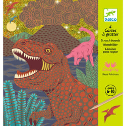 Le règne des dinosaures - Cartes à gratter - Djeco