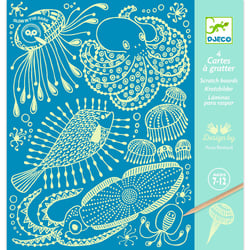 Cartes à gratter phosphorescentes - Sea life 