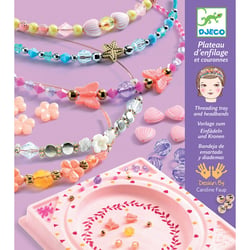 Activité de perles - Plateau d'enfilage et couronnes - Djeco