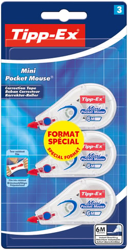 Tipp-Ex Mini Pocket Mouse Rubans Correcteurs - 6 m x 5 mm, Lot de