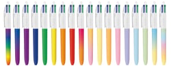Stylo-Bille Bic 4 Couleurs - Modèles Assortis- Exclu Rentrée des classes 2025