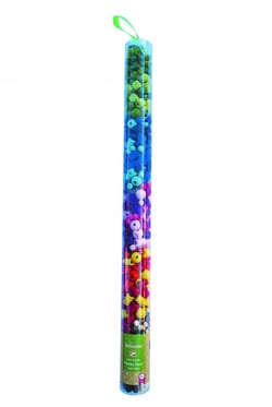 Tube de 300 perles en bois multicolores avec fils