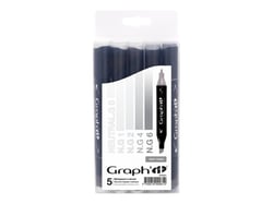 5 marqueurs Graph'it - nuances de gris
