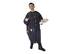 Blouse de peinture noire - modèle homme