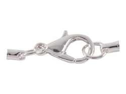2 fermoirs mousqueton de 12 mm  - Argent - Créalia