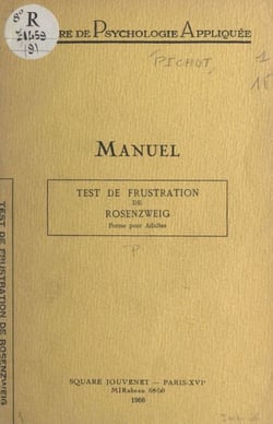 Le test de frustration de Rosenzweig (forme pour adulte) - Manuel