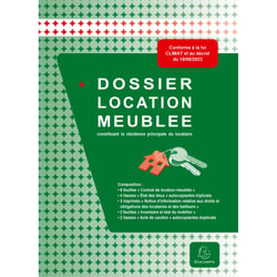 Dossier location meublée - 30 x 21,5 cm - Vert