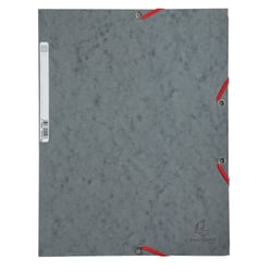 Chemise à élastique 3 rabats A4 carton Exacompta - Gris - Nature Future