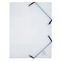Chemise à élastique 3 rabats A4 - Polypro - Exacompta - Transparent