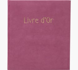 Livre d'or Exacompta - Vieux rose - 21 x 29 cm - Skandi - 140 pages tranche or