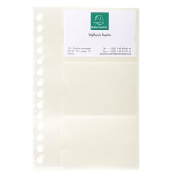 Lot de 10 pochettes pour porte-cartes de visite Exactive