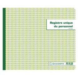 Registre unique du personnel Exacompta - 27x32cm - 56 pages