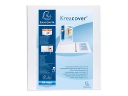Exacompta KreaCover - classeur à anneaux personnalisable - A4 Maxi, 297 x 242 mm - blanc