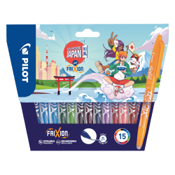 Lot de 15 stylos roller effaçables Pilot - FriXion Ball - Couleurs assorties - Pointe moyenne 