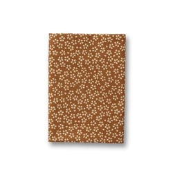 Coupon de tissu japonais - 45 x 55 cm - Fleurs - Moutarde