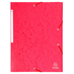 Chemise à élastique 3 rabats A4 - Maxi Capacity - Carton - Exacompta - Rouge