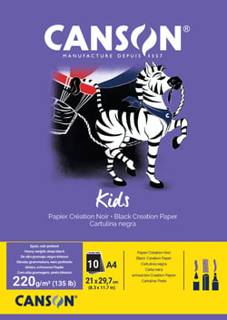 Bloc Canson® Kids Création - A4 - noir