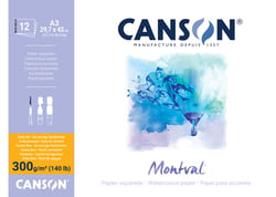 CANSON Montval - Bloc à dessins - A3 - 12 feuilles