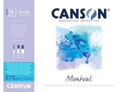 CANSON Montval - Bloc encollé - 320 x 240 mm - 12 feuilles (pack de 10)