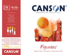 Bloc-notes collé sur le côté court Canson Figueras® - 330 x 240 mm - 10 feuilles