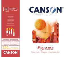 CANSON Figueras - Bloc-notes collé sur le côté court - 410 x 330 mm - 10 feuilles
