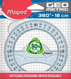 Rapporteur en plastique - 360° - 12 cm - Maped