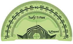 1 rapporteur en plastique incassable - 180° - 10 cm - Twist'n Flex - Maped - Coloris assortis