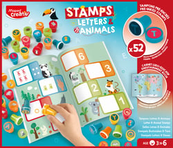 Mallette de 52 tampons Maped Creativ - Lettres animaux