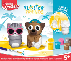 Maped Creativ - Jeu plâtre moulage - Plaster Friends chat et chien
