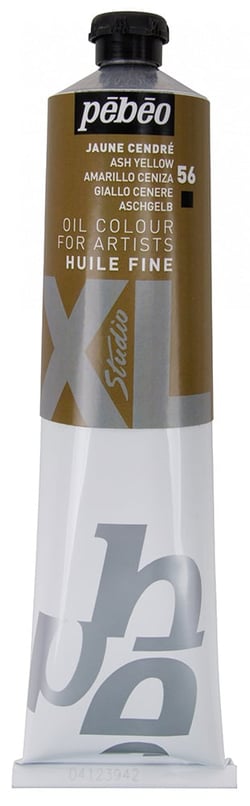 Tube 200 ml de peinture à l'huile Pébéo Studio - XL - jaune cendré - Fine