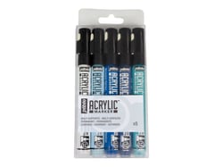 5 Acrylic marqueurs Pébéo 1,2 mm - Tons bleus