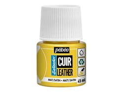 Pot 45 ml peinture acrylique pour cuir Pébéo Setacolor Cuir - Jaune vif