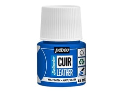 Pot 45 ml peinture acrylique pour cuir Pébéo Setacolor Cuir - Bleu océan