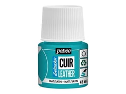 Pot 45 ml peinture acrylique pour cuir Pébéo Setacolor Cuir - Bleu turquoise